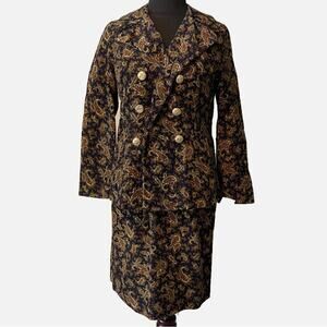 Vintage Irvington Place double breasted jacket and skirt suit set